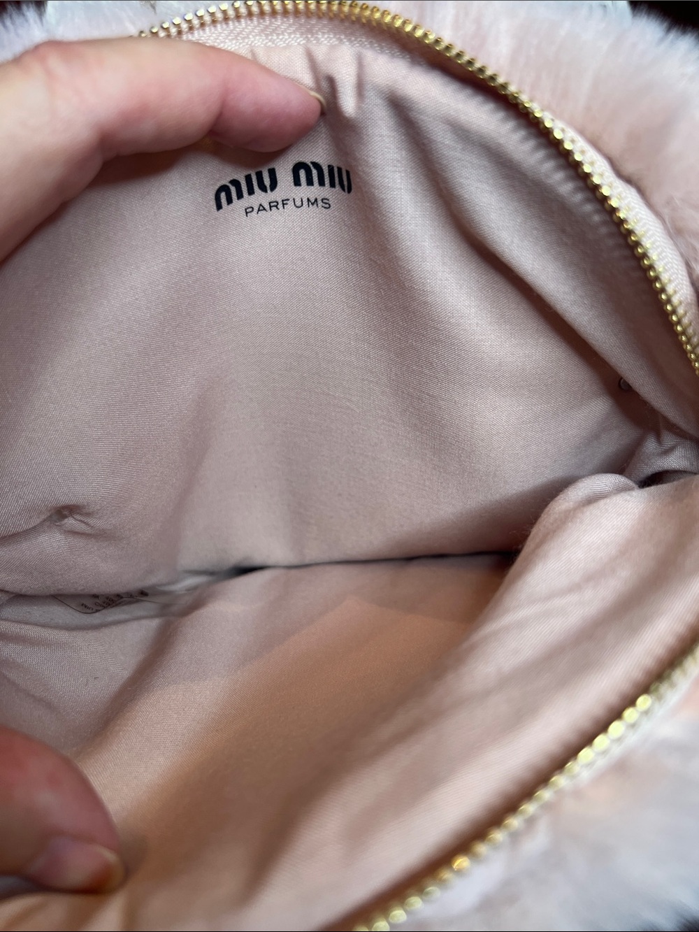 Miu Miu Blush Pink Faux Fur Chain Crossbody Bag - Picture 3 of 6